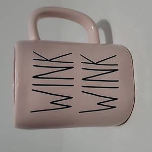 Rae Dunn WINK WINK Pale Pink Mug